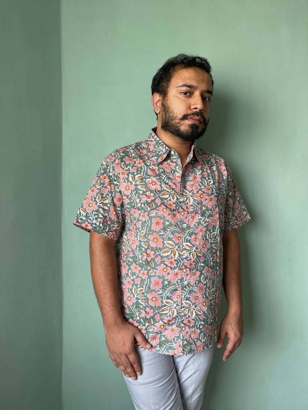 Hand Block Printed Bushirts  No.20