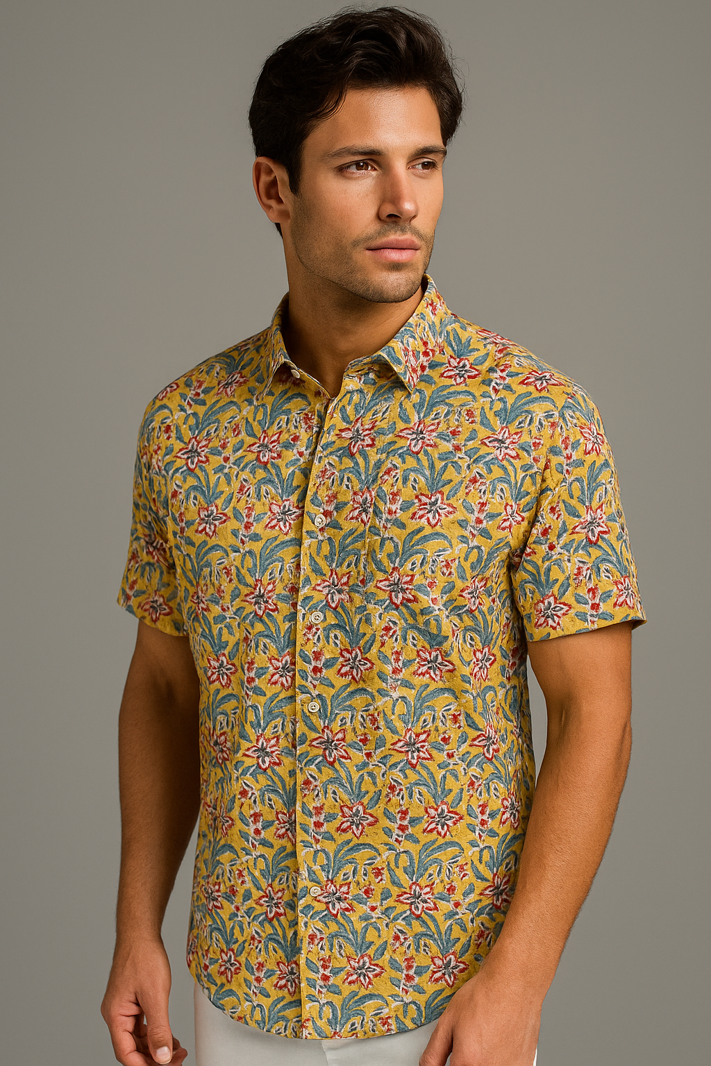 Hand Block Printed Bushirts  No.21