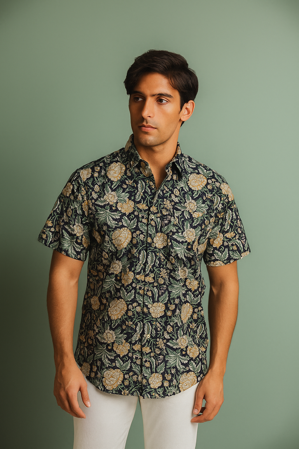 Hand Block Printed Bushirts  No.13