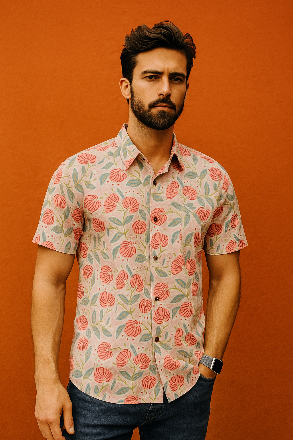 Hand Block Printed Bushirts  No.5