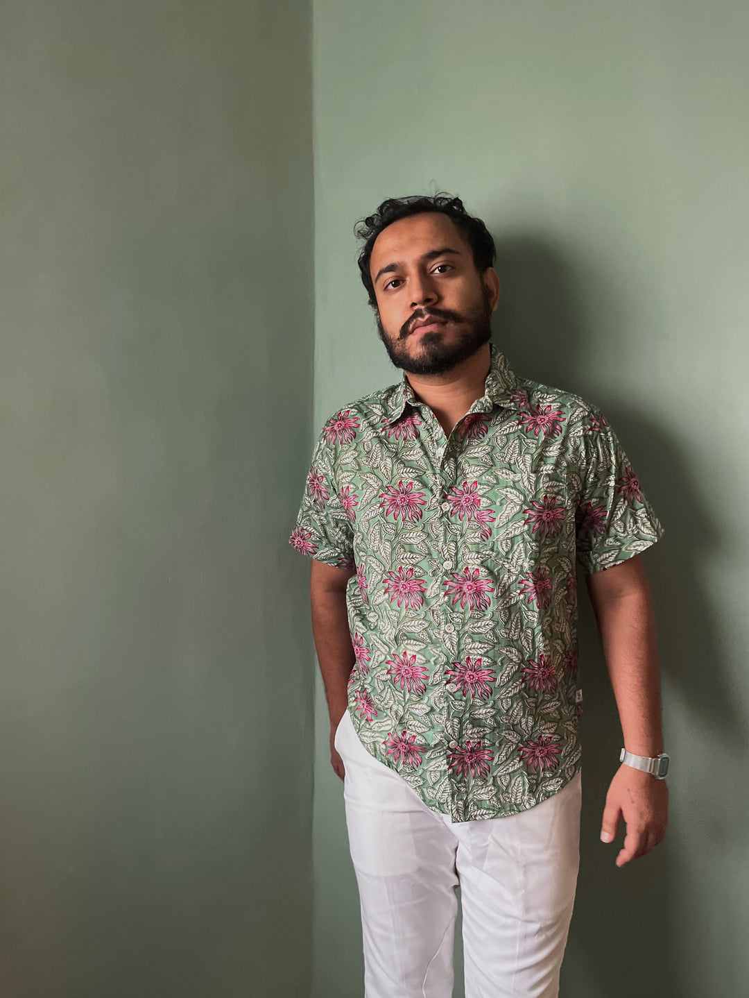 block print shirts for men
