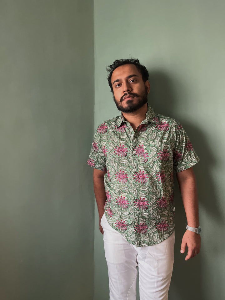 block print shirts for men