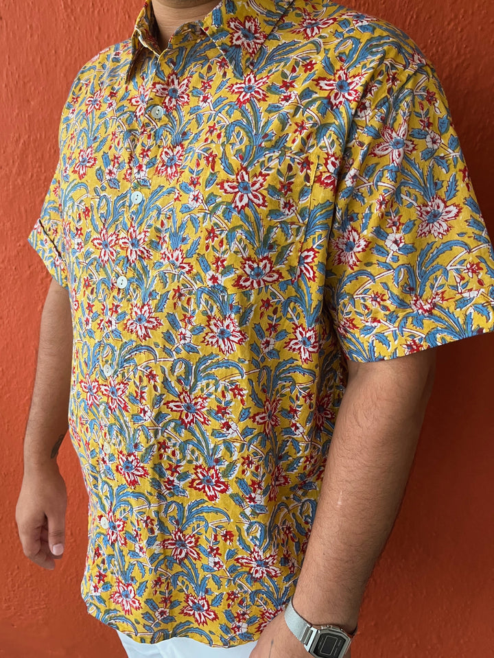 block print shirts for men