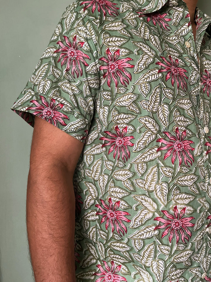 block print shirt mens