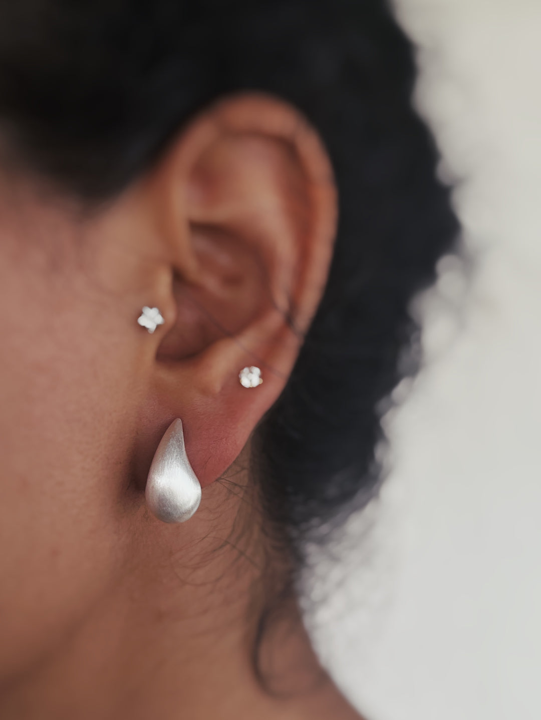 Alhena Drop Earrings - Silver