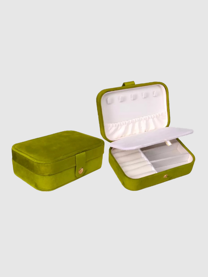 Velvet Jewellery Box 2.0 - Lime