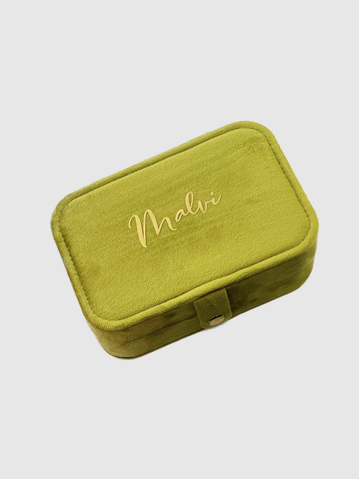 Velvet Jewellery Box 2.0 - Lime