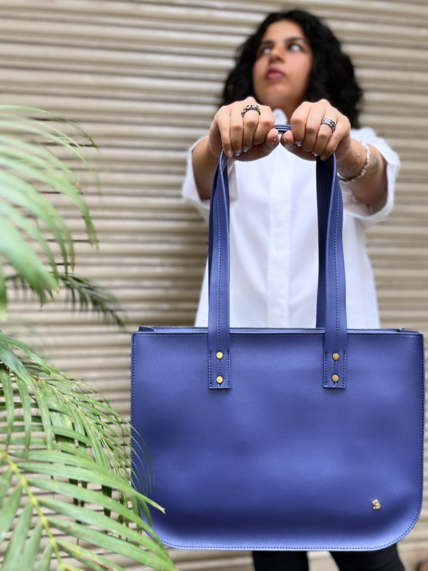 The Basic Tote-Ink Blue
