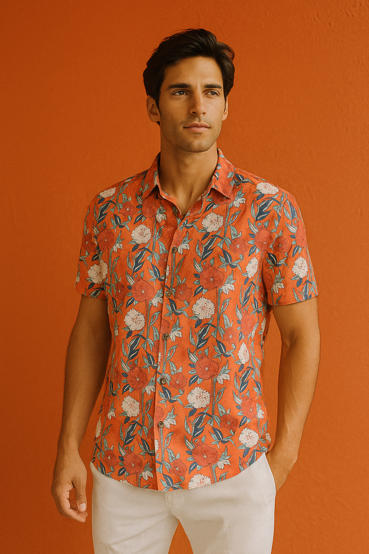 Hand Block Printed Bushirts  No.4