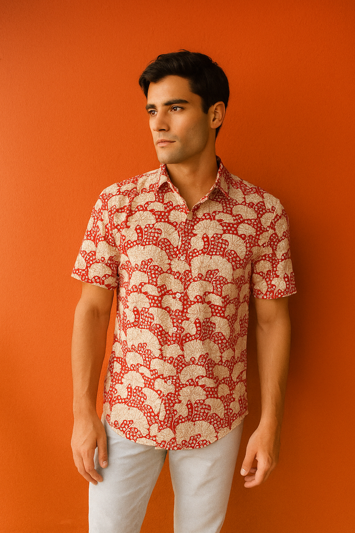 Hand Block Printed Bushirts  No.15
