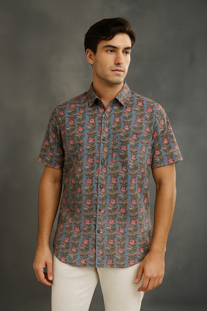 Hand Block Printed Bushirts No.3