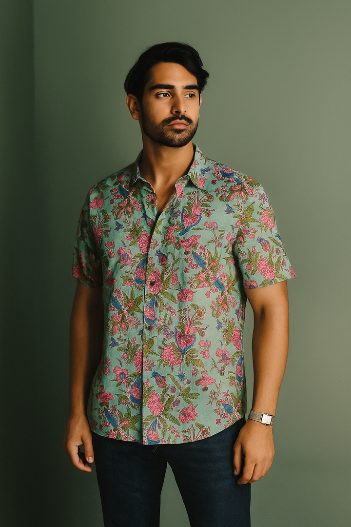 Hand Block Printed Bushirts No.2