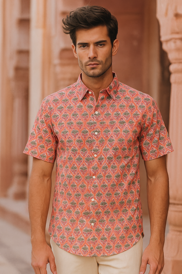 Hand Block Printed Bushirts  No.18