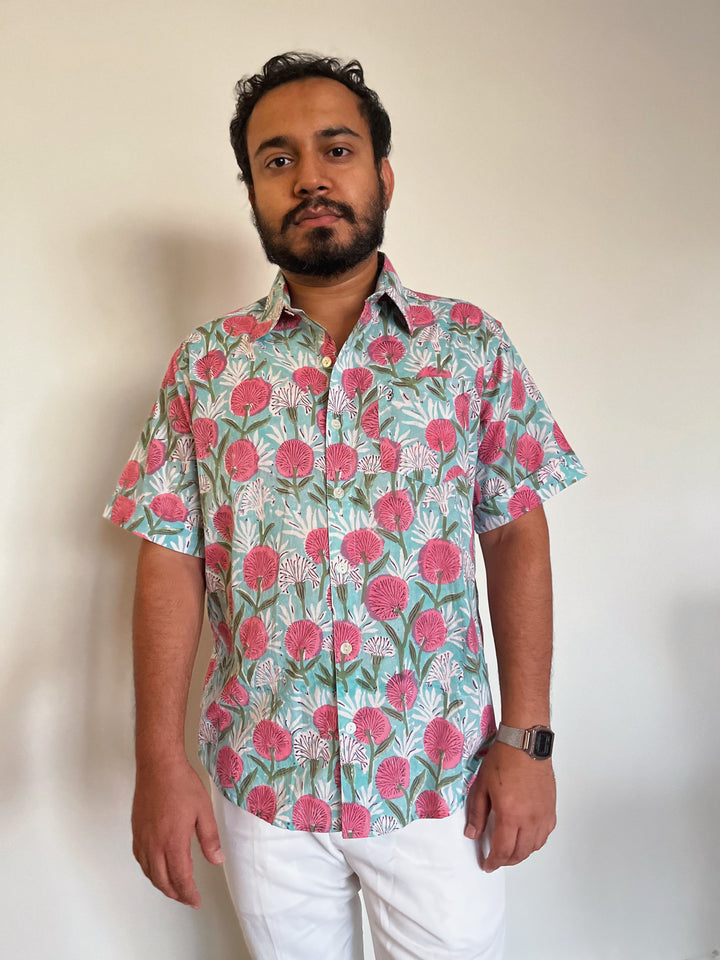 block print shirts for men