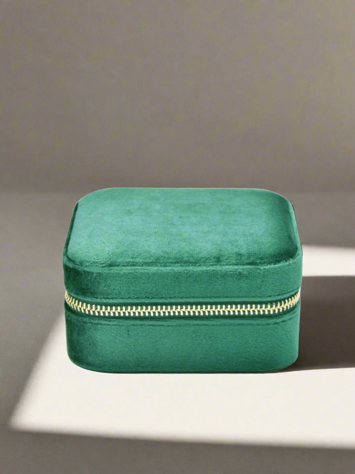 Velvet Jewellery Box - Green