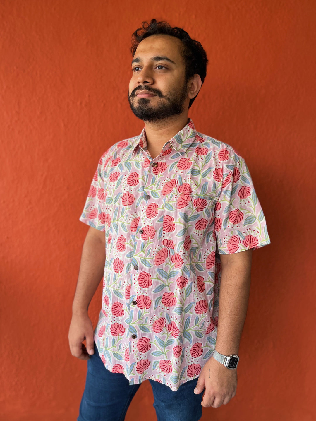 block print shirts for men