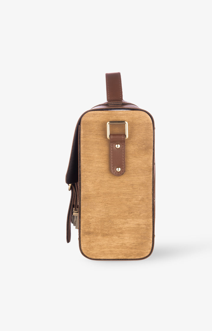 Median Satchel Bag - Tan