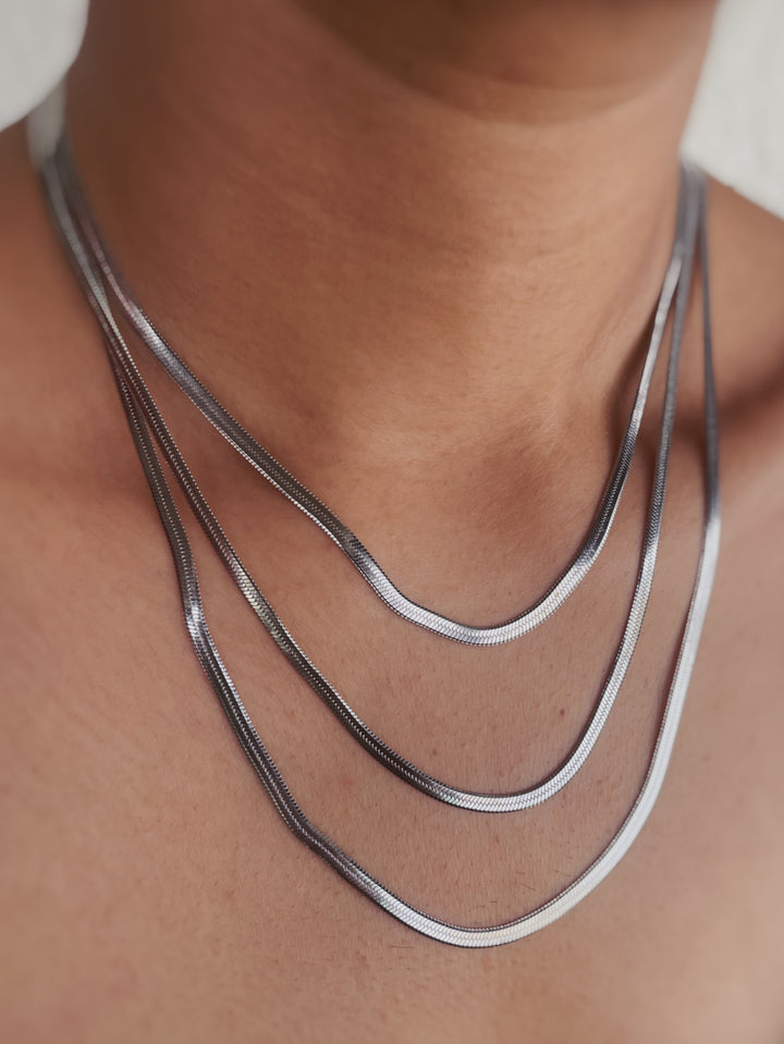 Silver Serpent Layered Necklace