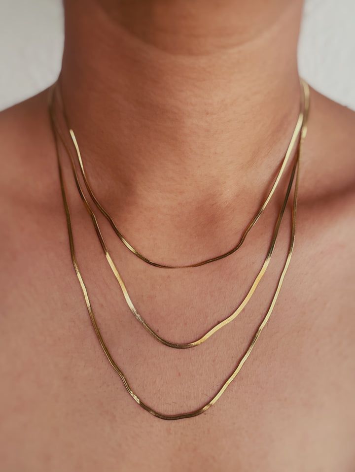 Gold Serpent Layered Necklace