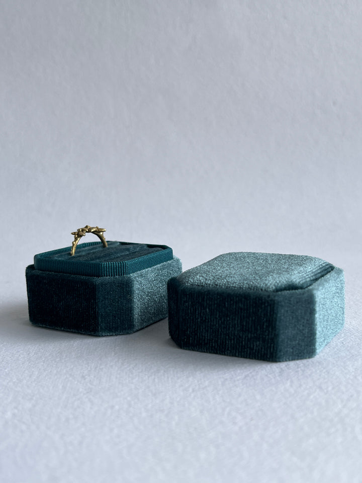 Velvet Ring Box -Teal