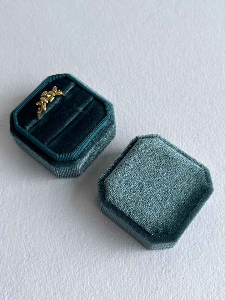 Velvet Ring Box -Teal