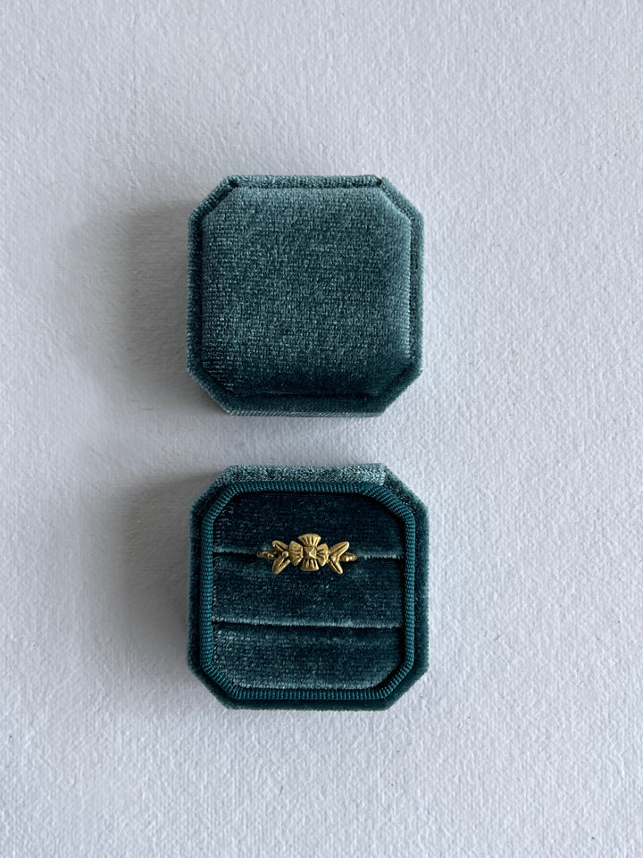 Velvet Ring Box -Teal