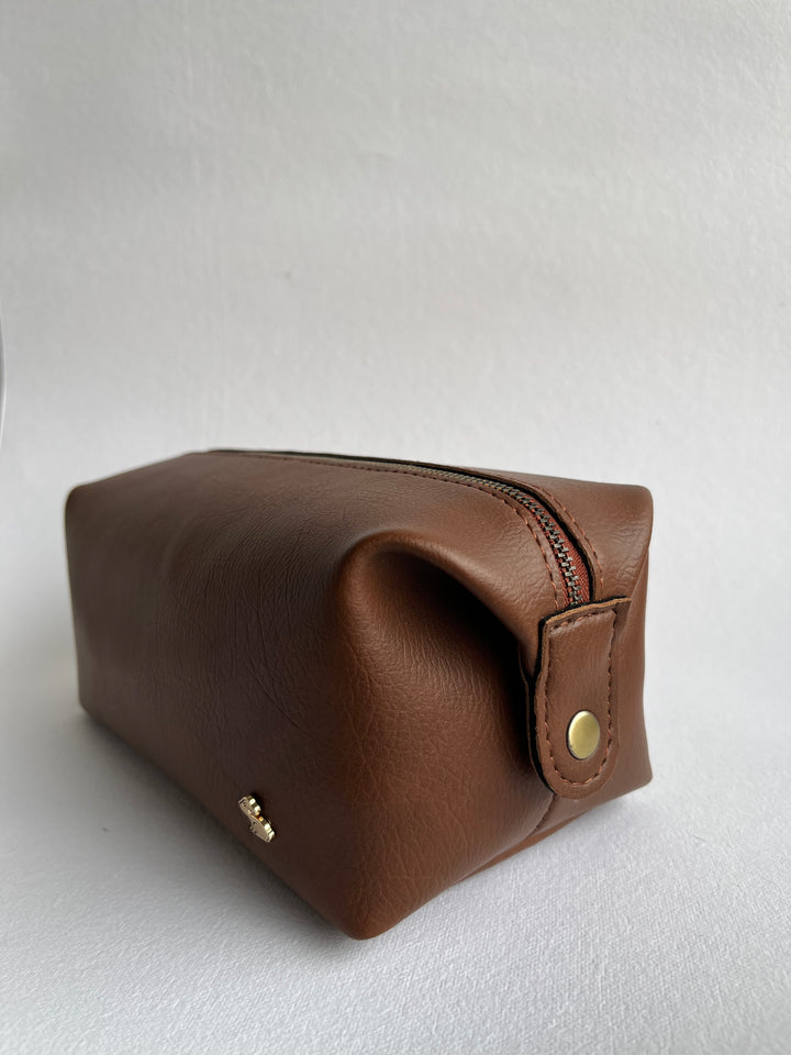 Personalised Travel Pouch - Tan Brown