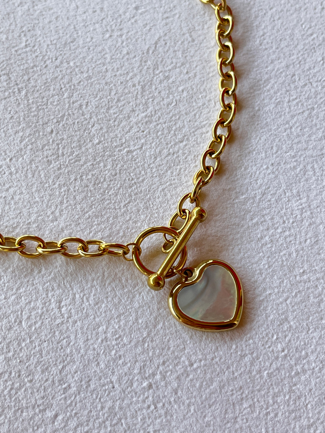 Mother Of Pearl Heart Necklace