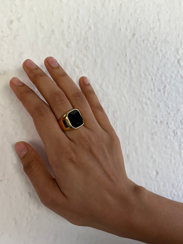 Obsidian Signet Ring