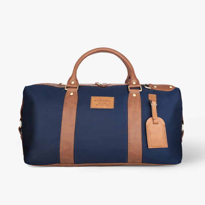 faux leather duffel bag