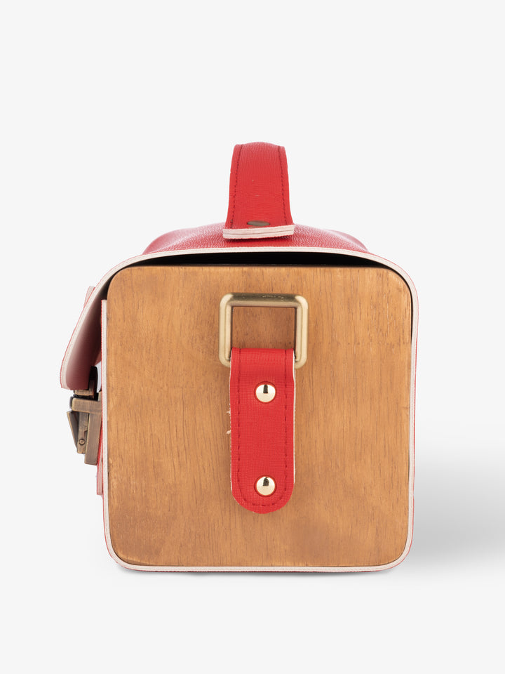 wooden box bag