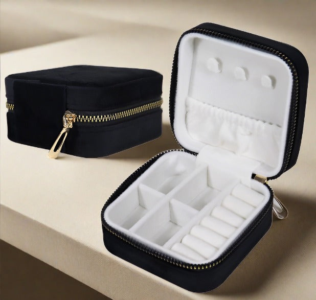 Velvet Jewellery Box - Black