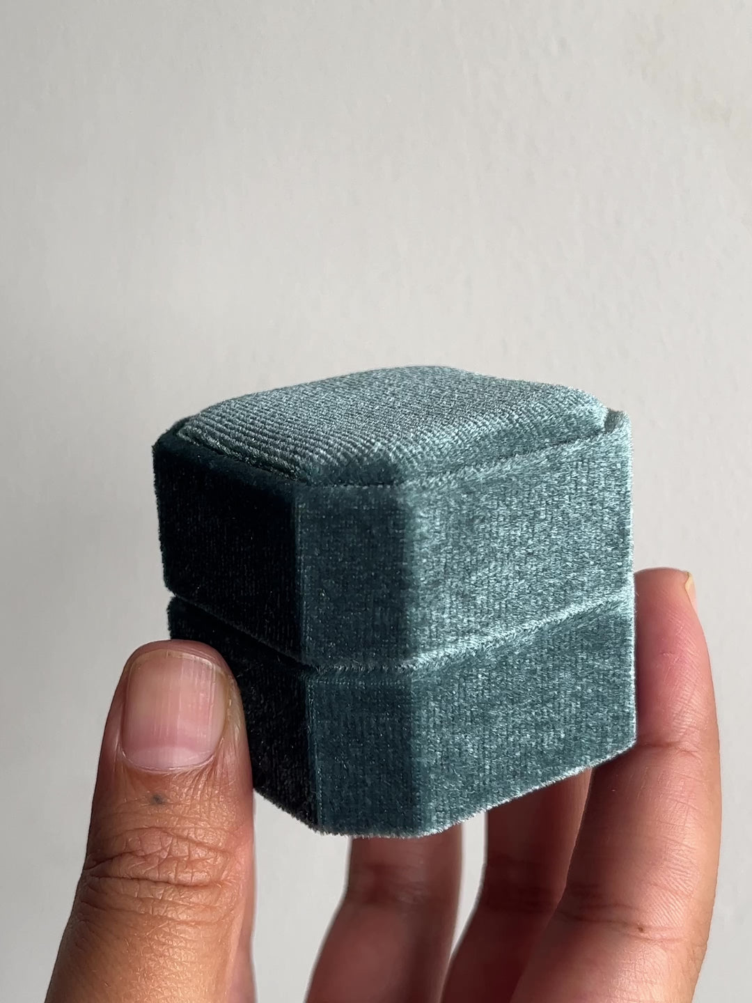 Velvet Ring Box -Teal