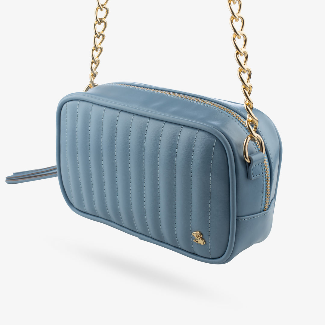 blue crossbody bag