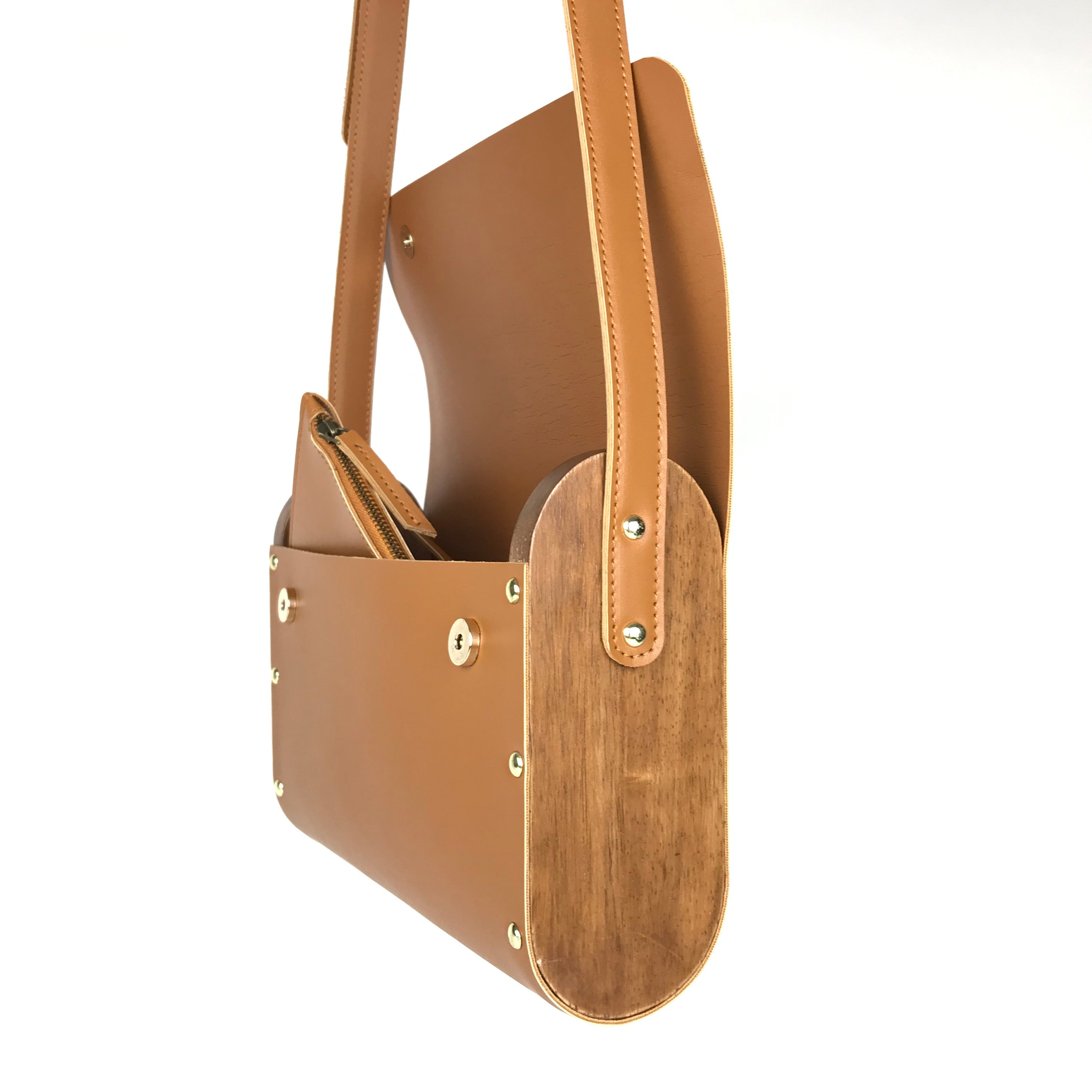 wooden sling bag