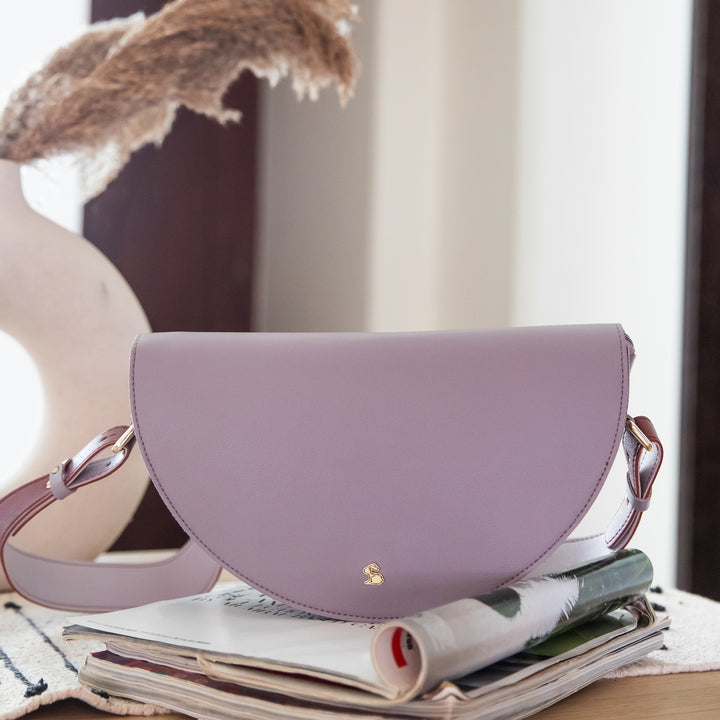 lavender shoulder bag