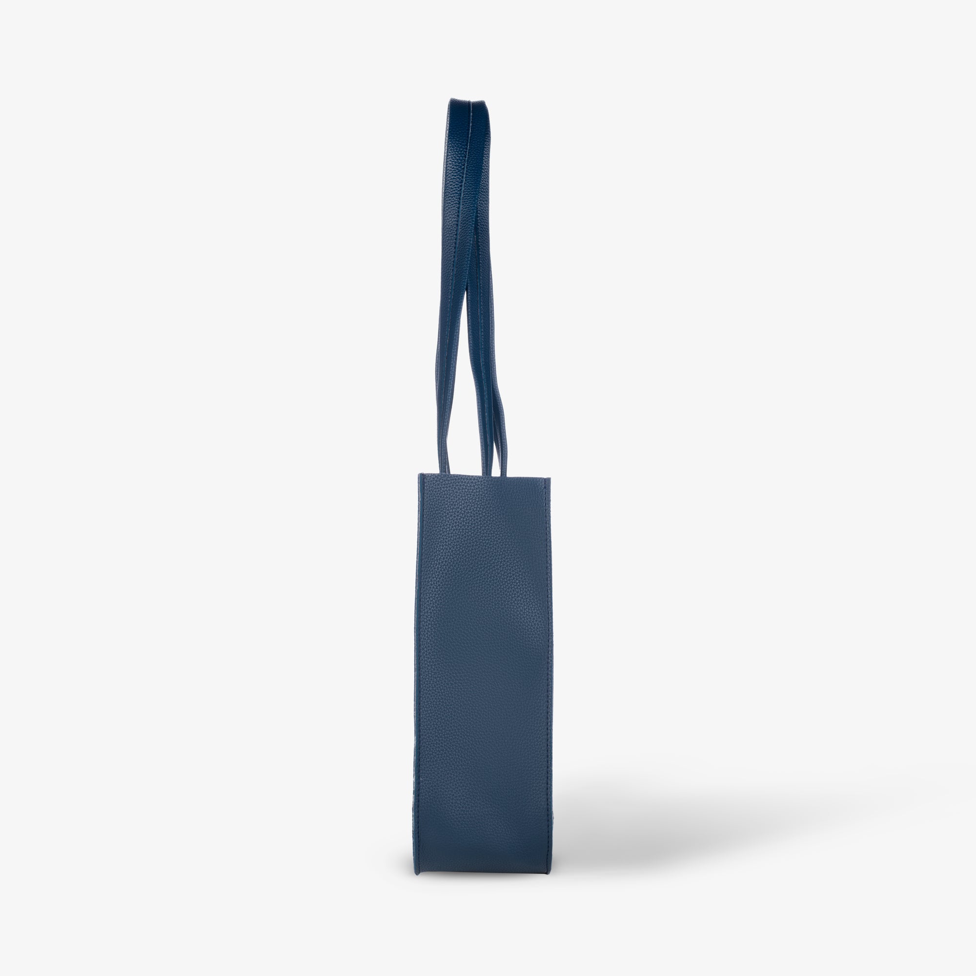 navy blue tote bag with zip